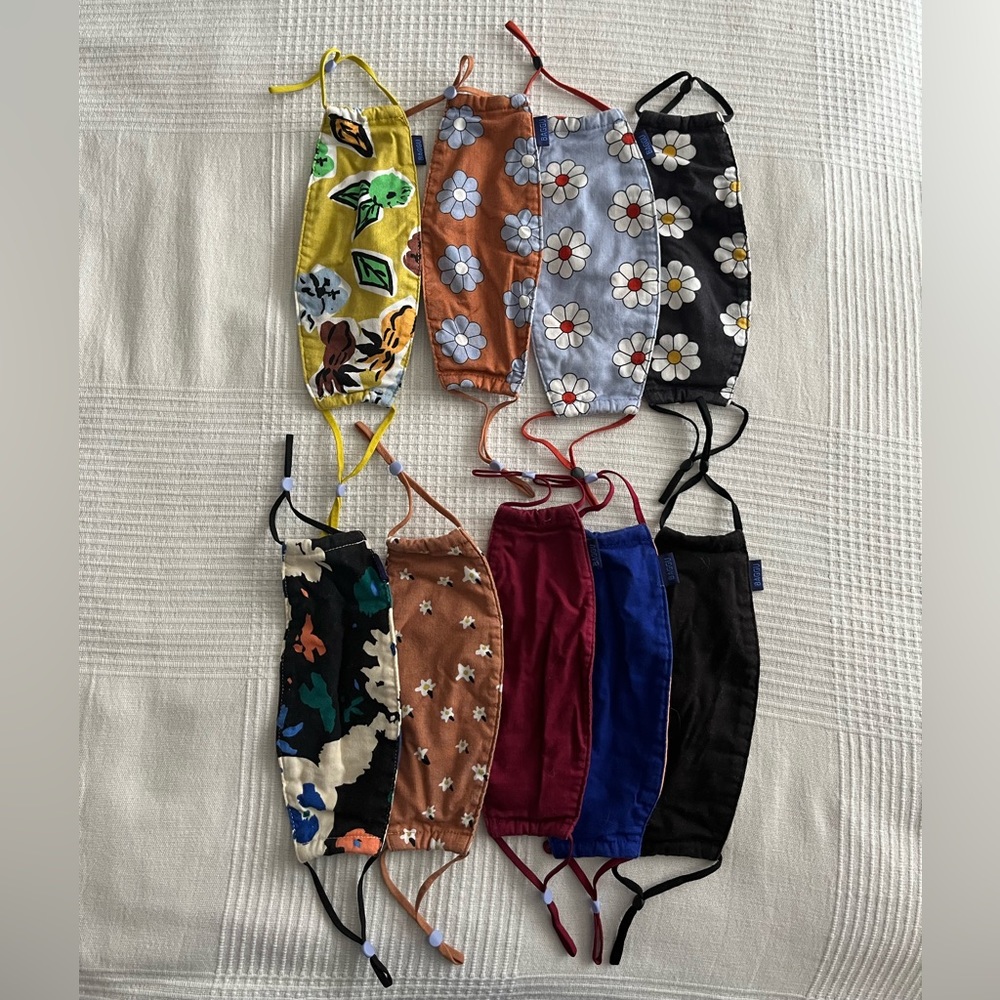 Baggu cotton face masks lot of 9